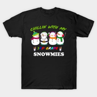 Chillin with my Snomies Christmas Snowman Gift T-Shirt